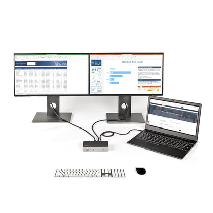 DUAL MONITOR USB C DOCK 65W TYPE C DOCKING STATION USBC DOCK