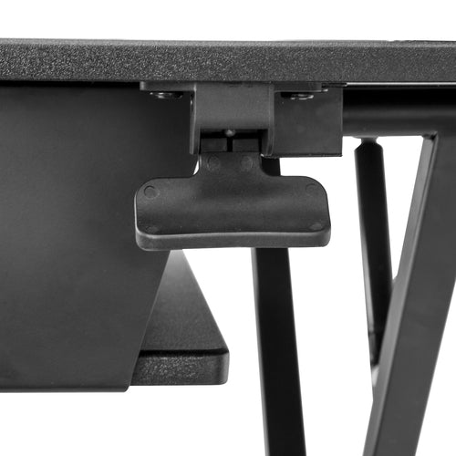 SIT STAND DESK CONVERTER WITH KEYBOARD TRAY ADJUSTABLE HEIGHT