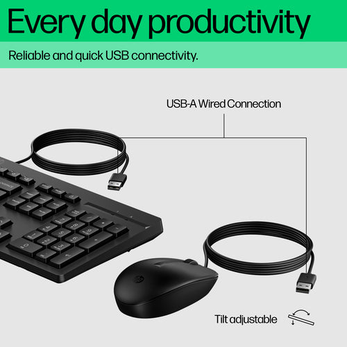 HP 225 WIRED MOUSE AND KB G2 (AX2Y7AA#ABA)