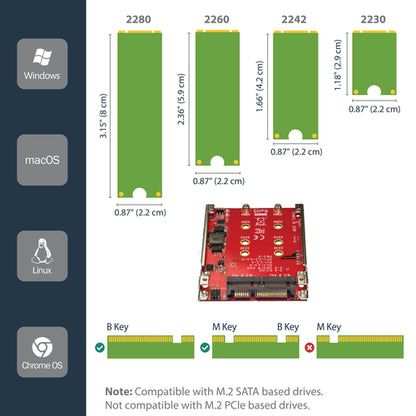DUAL M.2 TO SATA ADAPTER RAID M2 SATA TO SATA III SSD CONVERTER