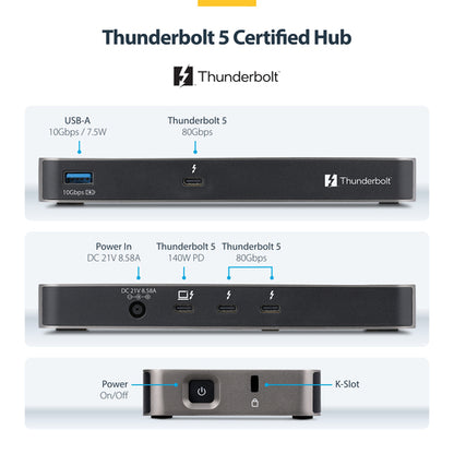 4-PORT THUNDERBOLT 5 HUB - WITH THUNDERBOLT SHARE KVM