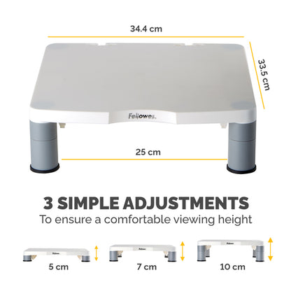 STANDARD MONITOR RISER/SHELF UP TO 60LBS - PLATINUM