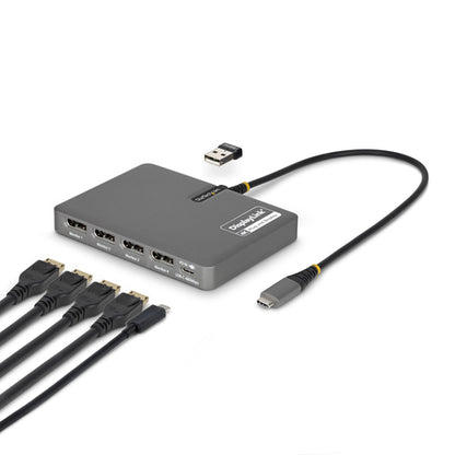 USB-C QUAD-MONITOR WORKSTATION ADAPTER 4K 60HZ DISPLAYPORT PD