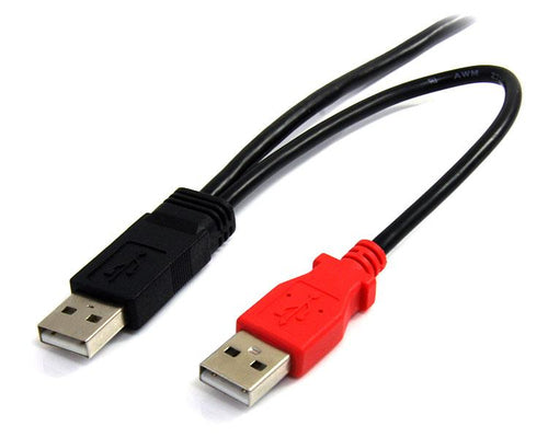 3FT USB Y CABLE USB A MINI USB USB TO MINI B EXTERMAL DRIVE POWER