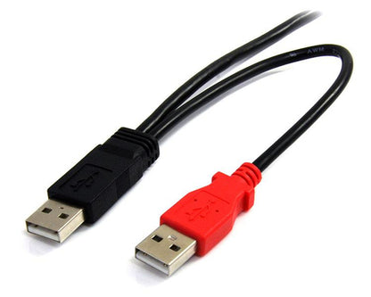 3FT USB Y CABLE USB A MINI USB USB TO MINI B EXTERMAL DRIVE POWER