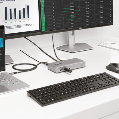 DUAL-MONITOR USB-C LAPTOP DOCK DP AND HDMI/VGA 7XUSB PD 3.0