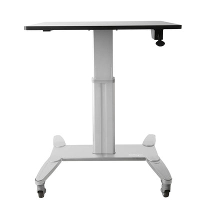 MOBILE STANDING DESK ON WHEELS PORTABLE SIT STAND HEIGHT ADJ CART