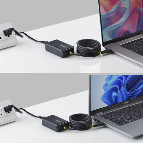 65W USB-C LAPTOP CHARGER - 5FT USB-C TETHERED CABLE